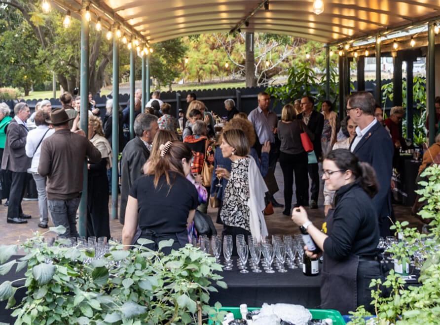Sculptural orbs on branches