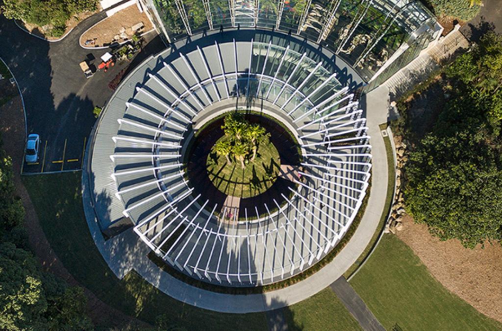 Overhead view of The Calyx